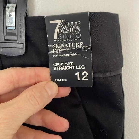 NWT New York & Company 7th Avenue Design Studio Black Cropped Dress Pants Size12 - Picture 5 of 9
